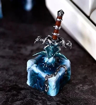 World of Warcraft Frostmourne Key Cap 3D Resin Keyboard Caps Custom MX Switch Handmade Anime Key Caps Mechanical Keyboard Gift