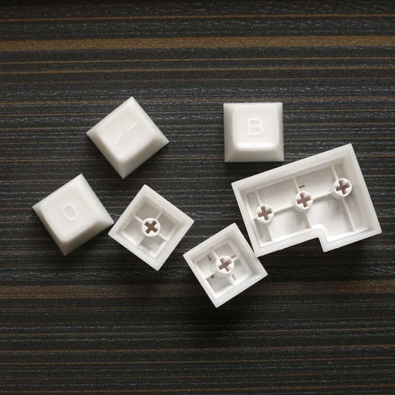 142 Keys SA Profile Keycaps Custom Marble Themed Double Shot PBT White Translucent Keyboards Keycap for MX Switch Game Keyboard