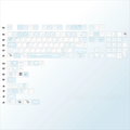 Blue Melody Keycap Set 132 Keys PBT Sublimation Cherry Profile Keycaps for DIY Mechanical Keyboard Small Fresh Summer Key Caps