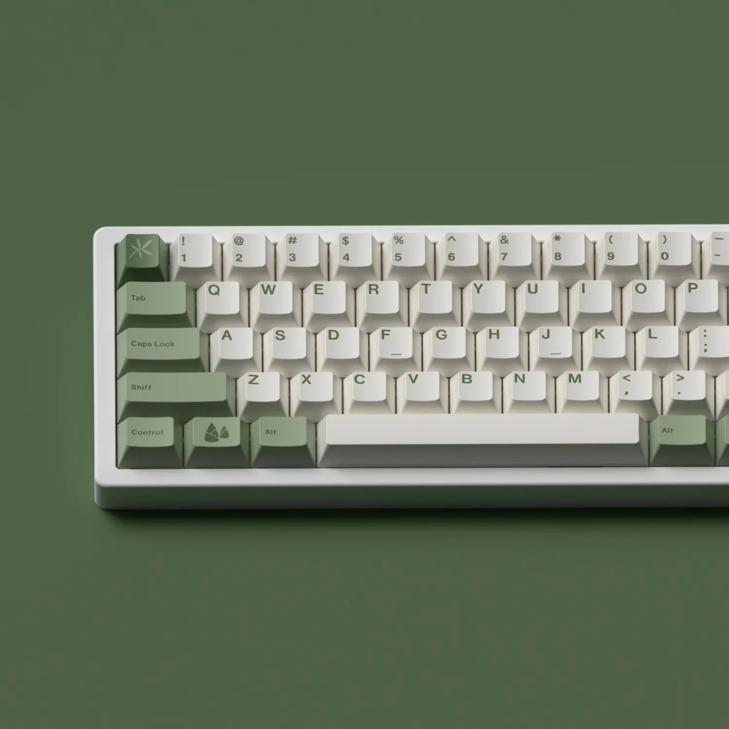 145 Keys Bamboo Forest Theme Keycaps Cherry Profile Green White Keycap PBT Dye Sublimation Keyboard Keycap MX Switch 6.25U 7U