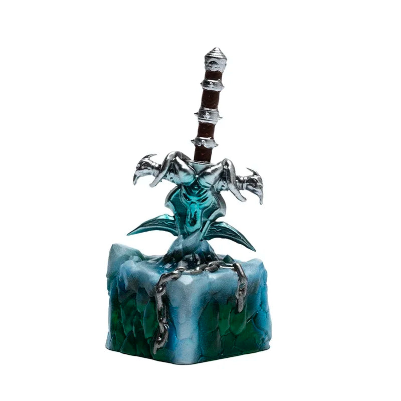 World of Warcraft Frostmourne Artisan Resin Keycaps 1u ESC Custom MX Switch Handmade Anime Key Caps For Mechanical Keyboard Gift