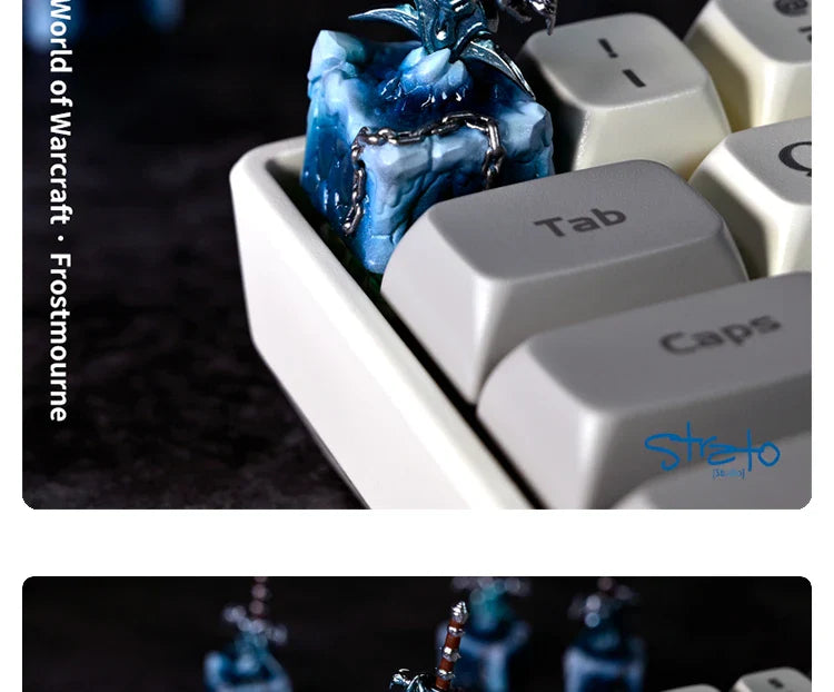1Pc Mechanical Keyboard Keycaps OEM Height 3d Printed Personalized Resin Keycaps Wrath Of Frost The Lich King Game Key Cap Gifts