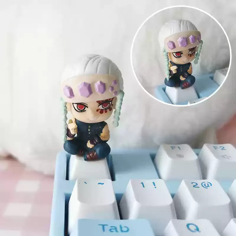 1pcs Demon Slayer Personalized Keycaps Mechanical Keyboard Resin Transparent Single Anime Key Cap Cute Mi Douzi Charcoal Jiro