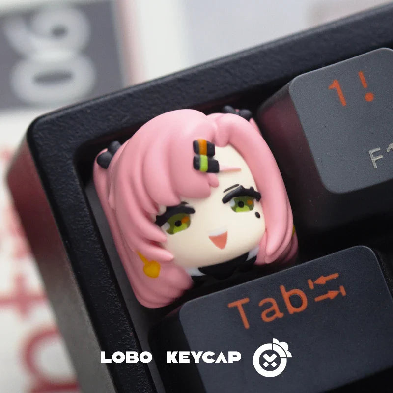 Zenless Zone Zero Keycap Custom Ellen Joe Amime Artisan Keycap Cute Kawaii Korean Point  Key Caps Mechanical Keyboard Accessory