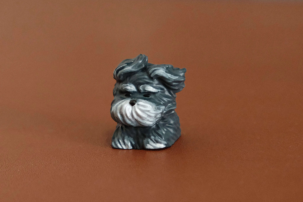 Stray Puppy Keycap Cute Custom Wind Blows Little Dog Point ABS 1U Key Cap MX Switch Handmade Artisan 3D Printing Lovely Keycaps