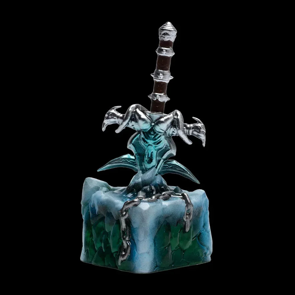 World of Warcraft Frostmourne Anime Keycaps Lich King Translucent Key Caps Mechanical Keyboard Caps Korean Keycap PC Gamer Gifts