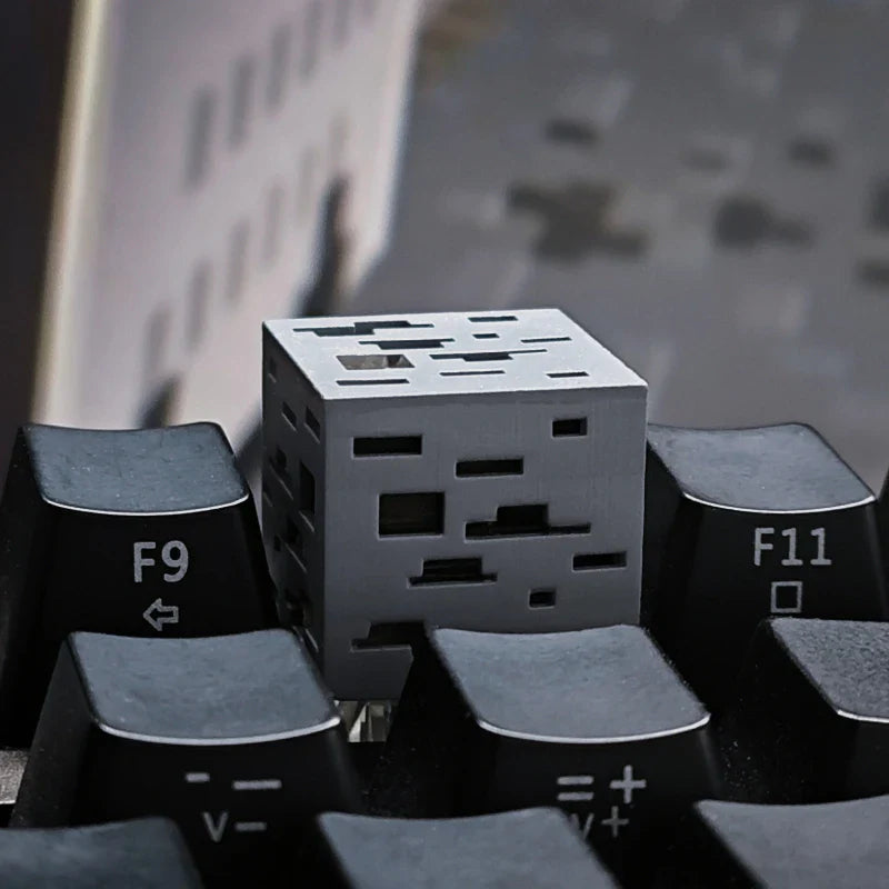 Block World Translucent Ore Keycap Game 3D Resin MX Switch Hand Polished Coloring ESC Keycap for Mechanical Keyboard Accessories