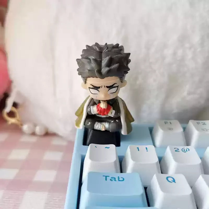 1pcs Demon Slayer Personalized Keycaps Mechanical Keyboard Resin Transparent Single Anime Key Cap Cute Mi Douzi Charcoal Jiro