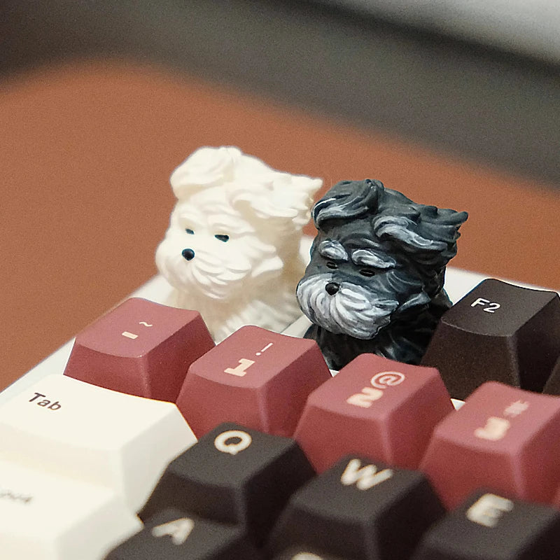 Stray Puppy Key Cap Original Resin Cute Keybaord Caps Customized 1U 3D Keycaps for Mechanical Keyboard Accessories Keycap MX