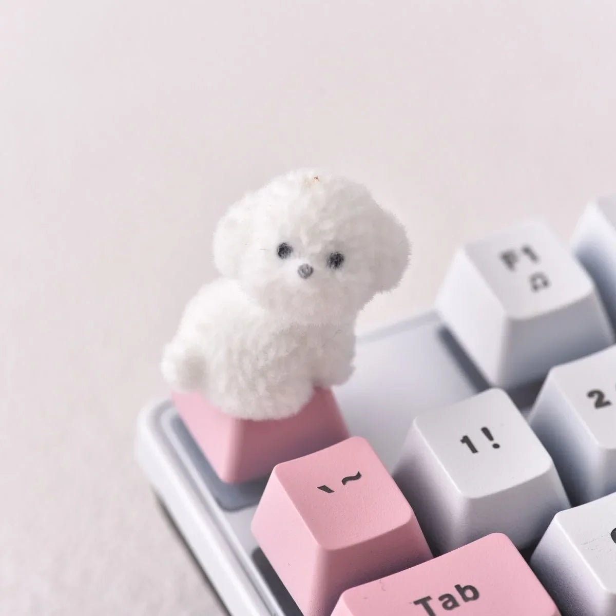 Plucked Teddy Dog Keycaps DIY Handmade Customized Cross Axis Mechanical Keyboard R4 Keycaps Personalized Creative Keycaps