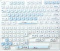 135 Keys MOA Profile Keycaps Winter Bear Theme PBT Keycaps For MX Switch Mechanical keyboard Dye Sublimation Blue White key Caps