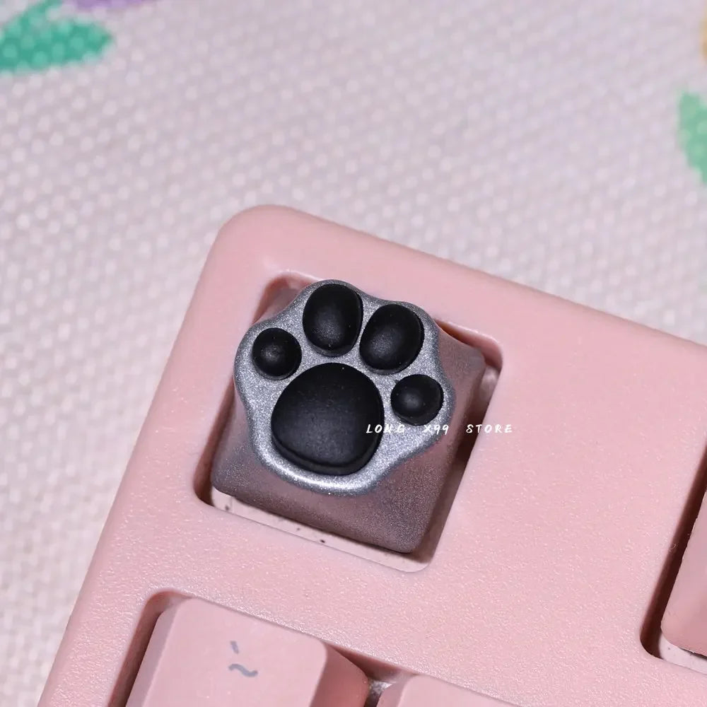 Pink Cute Cartoon Silicone Keycap Personality Soft Feel Cat DIY Artisan Cat Paws Pad Keyboard KeyCaps For Cherry MX Switches