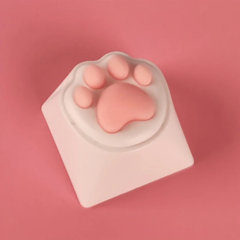1 Pc Pink Cat Claw Key Cap Mechanical Keyboard Single Silicone Cat Butt Key Cap Girly Heart Computer Peripherals