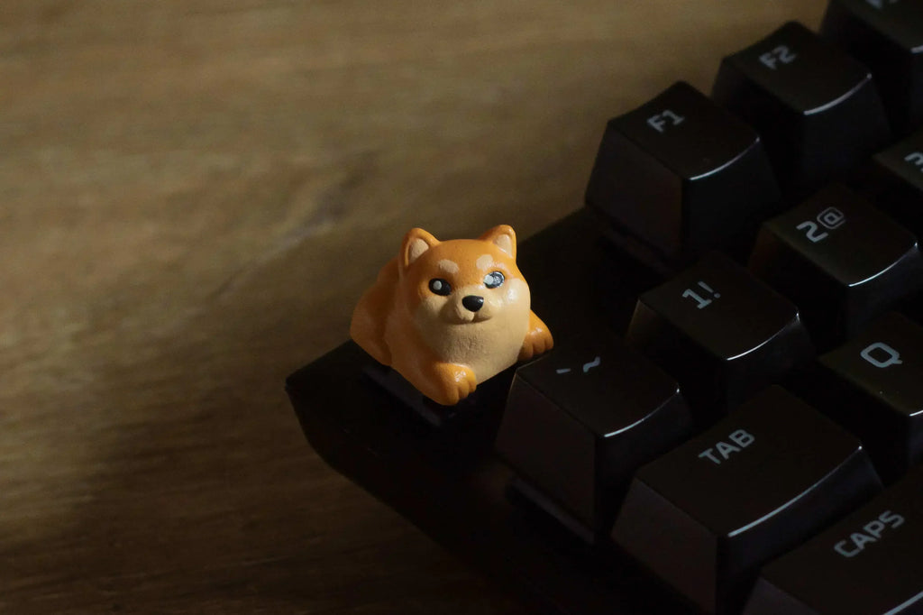 ECHOME Artisan Keycaps Shiba Dog Custom Animal Cute Keycap Resin Keyboard Cap Cartoon Pet KeyCap Mechanical Keyboard Accessories