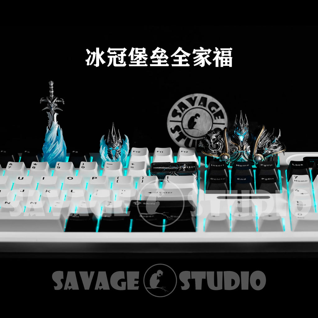 World of Warcraft Frostmourne Anime Keycaps Translucent Key Caps Mechanical Keyboard Caps Korean Keycap PC Game Peripheral Gifts