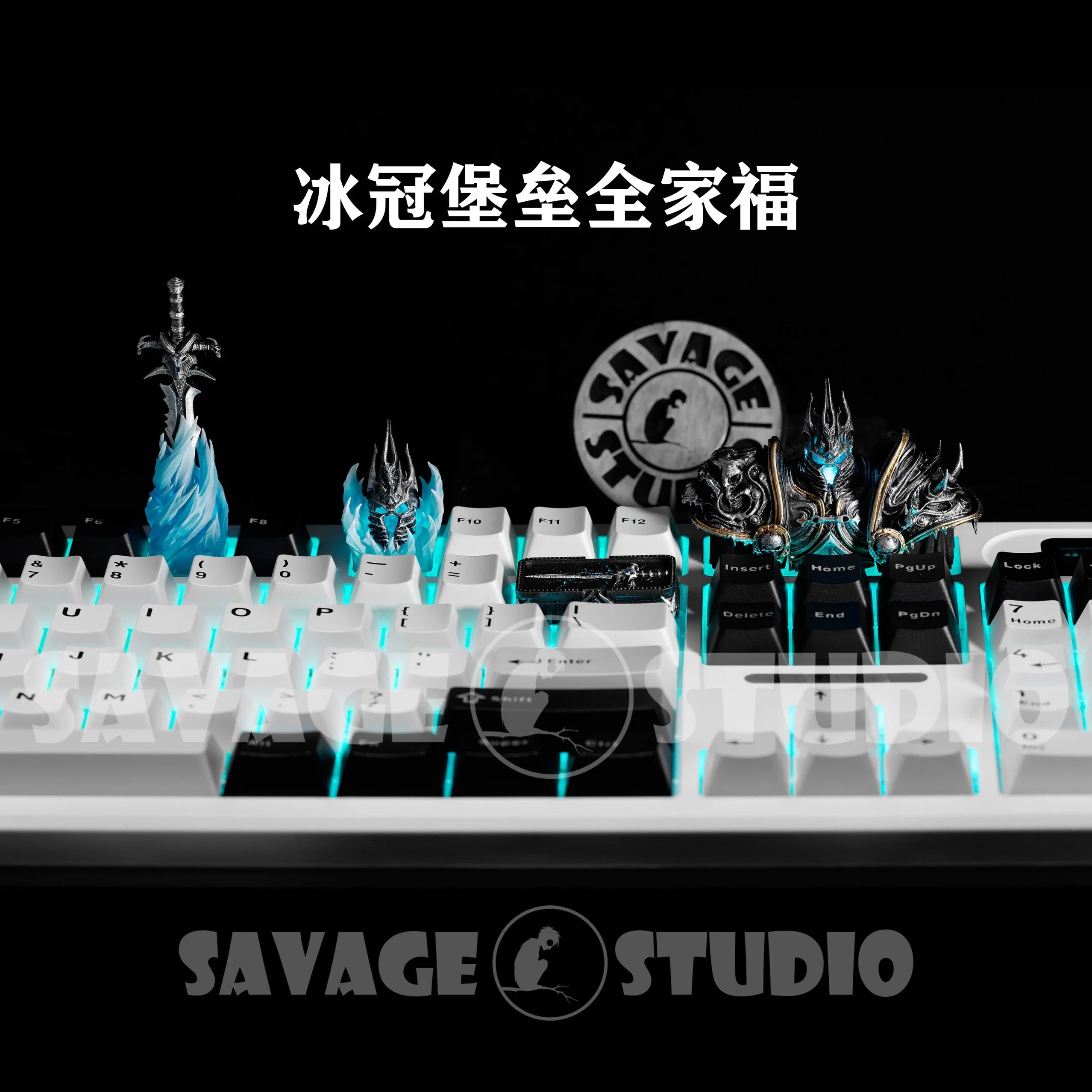 World of Warcraft Frostmourne Anime Keycaps Translucent Key Caps Mechanical Keyboard Caps Korean Keycap PC Game Peripheral Gifts