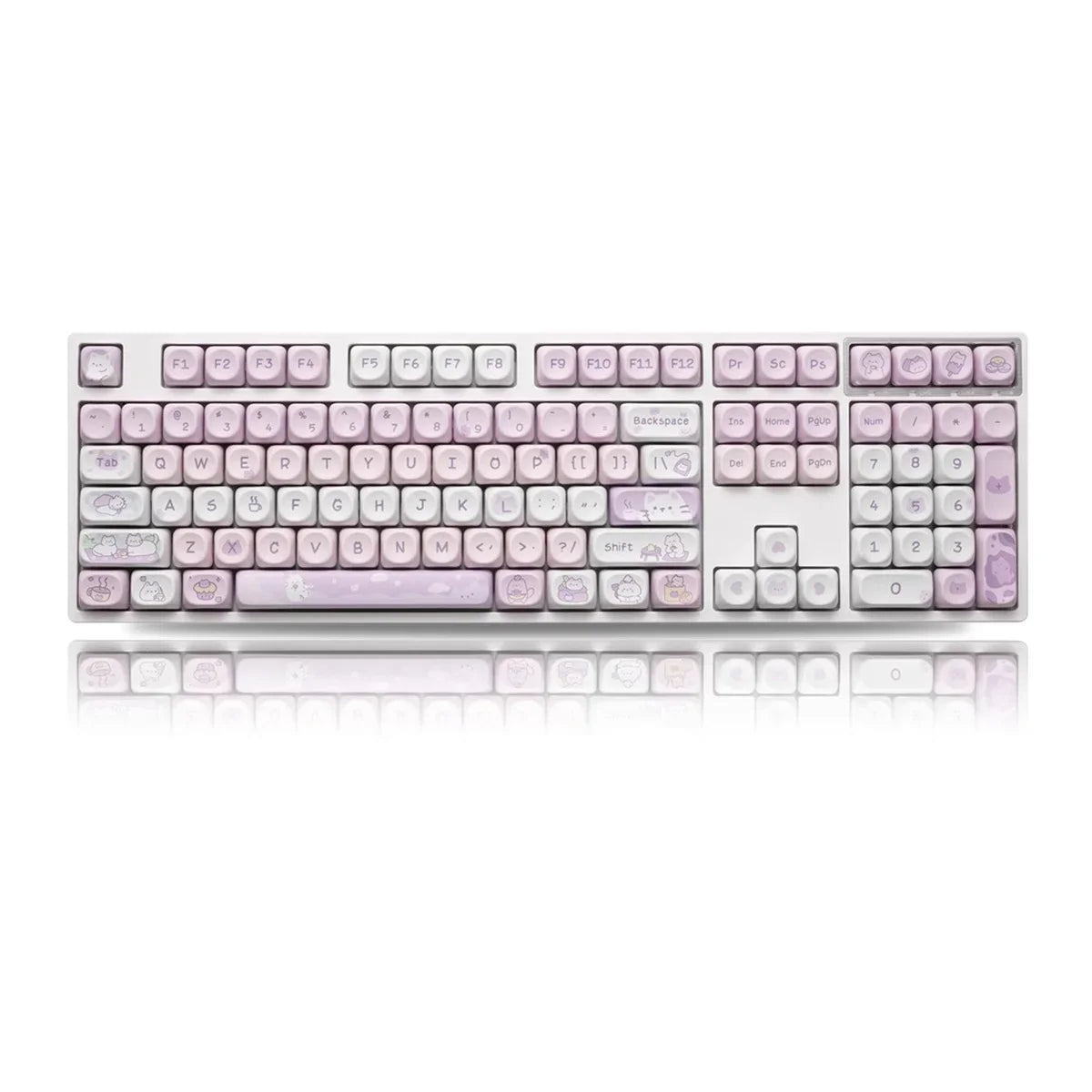132Keys MOA Profile Keycaps Cartoon PBT Key Caps for 61/64/68/78/84/87/96/104/108 Keys Gaming Mechanical Keyborad MX Swtiches