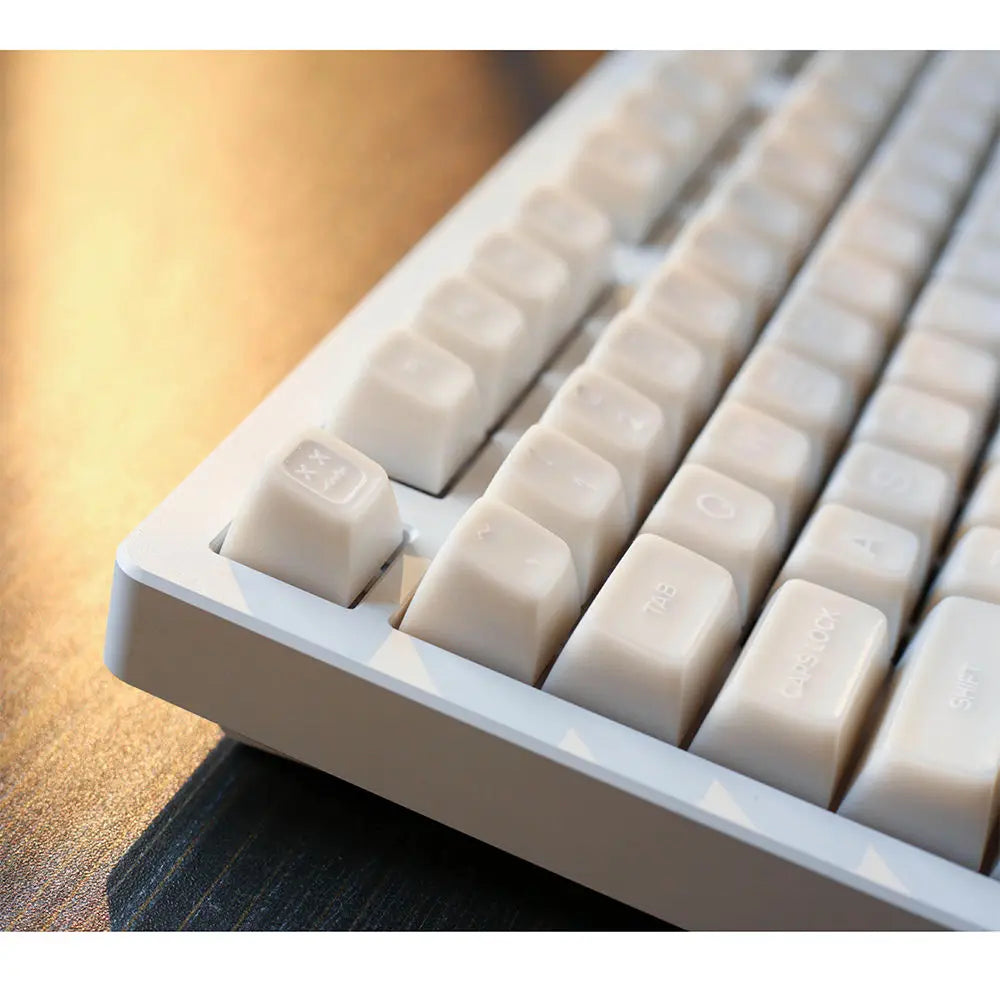 142 Keys SA Profile Keycaps Custom Marble Themed Double Shot PBT White Translucent Keyboards Keycap for MX Switch Game Keyboard