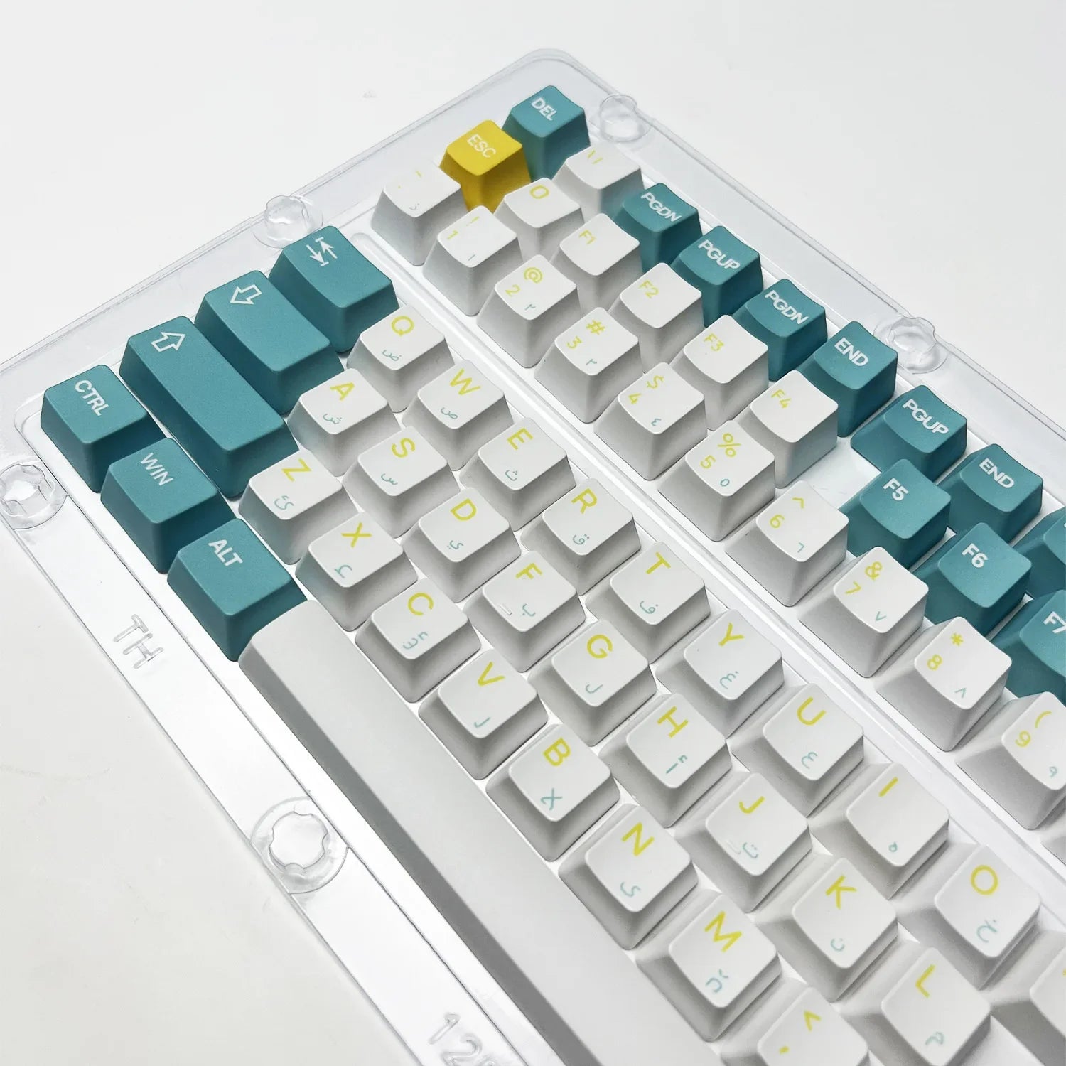 129 Keys Arabic Keycaps Set PBT/ABS Cherry Profile OEM Keycap Gaming Custom Personalised Cute for MX Switch Mechanical Keyboard