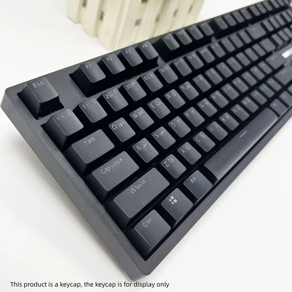 129 Keys Arabic Keycaps Set PBT/ABS Cherry Profile OEM Keycap Gaming Custom Personalised Cute for MX Switch Mechanical Keyboard