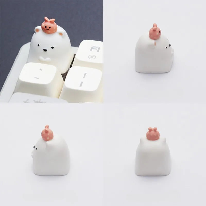 Sumikkogurashi Artisan Keycap Custom Handmade Personalized Resin KeyboardCap Cute Anime KeyCap for Mechanical Keyboard Cherry MX