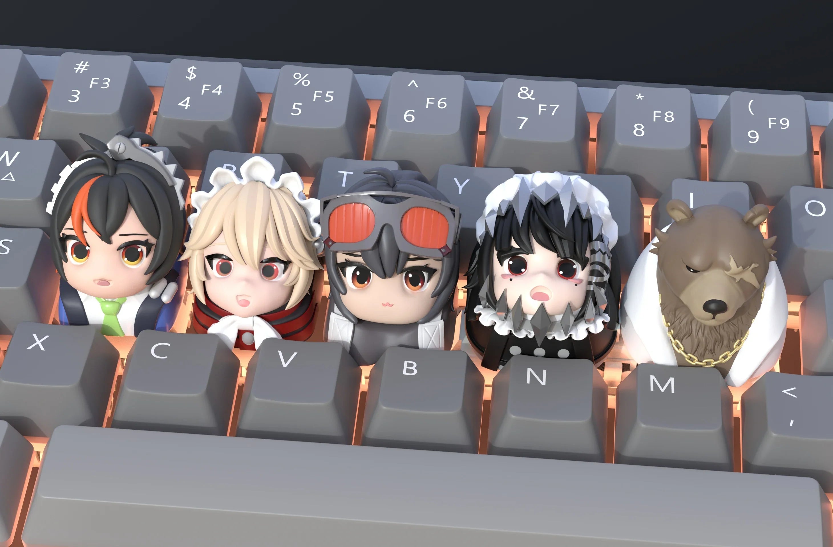 Zenless Zone Zero Keycap Custom Ellen Joe Amime Artisan Keycap Cute Kawaii Korean Point  Key Caps Mechanical Keyboard Accessory