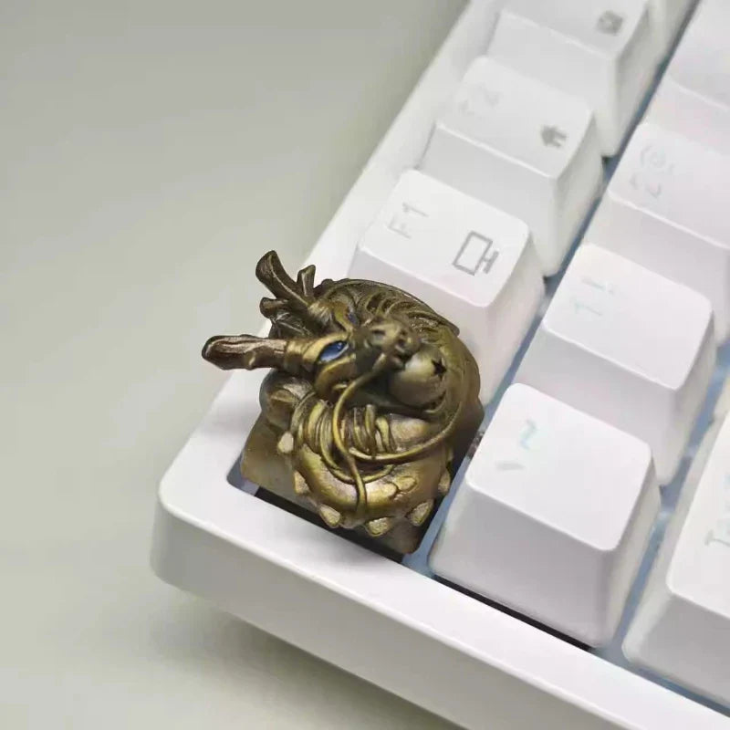 Originality Divine Dragon Theme Keycaps Resin Artisan Keycaps for Mechanical Keyboard Accessories Custom Cute Key Caps MX Switch