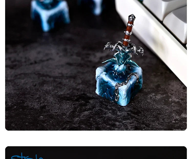 1Pc Mechanical Keyboard Keycaps OEM Height 3d Printed Personalized Resin Keycaps Wrath Of Frost The Lich King Game Key Cap Gifts