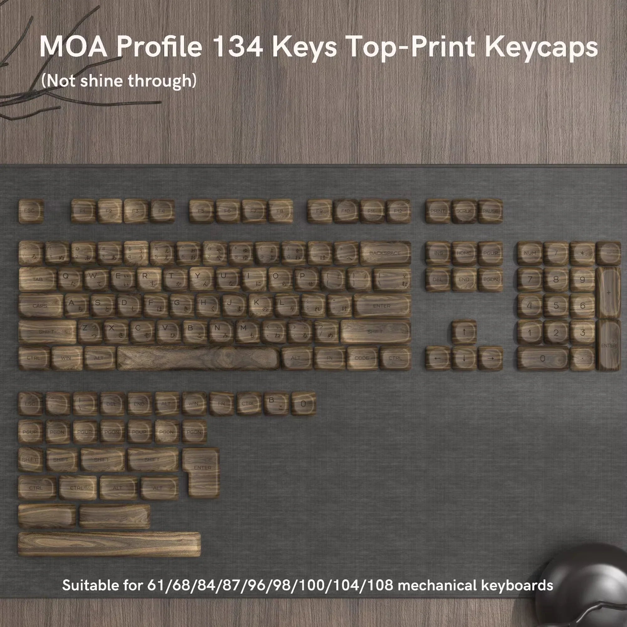 143 Keys Pink Cherry MOA Profile PBT Keycaps Customs Dye Sub Key caps for 61/87/104 Cherry MX Switch Gaming Mechanical Keyboard