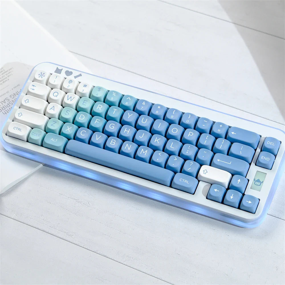 129 Key Snow Monster PBT Keycap MOA Profile Dye Sublimation Keycap For Gaming Mechanical Keyboard Keycap MX Switch MOA Key Caps
