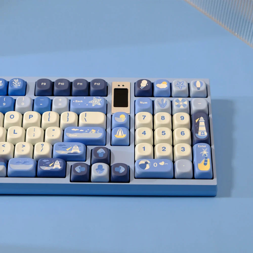 Watch the Sea Theme Keycaps MOA Profile Keycap PBT Dye Sublimation Keycap For MX Mechanical Keyboard 61/67/68/75/87/980