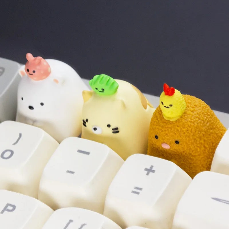 Sumikkogurashi Artisan Keycap Custom Handmade Personalized Resin KeyboardCap Cute Anime KeyCap for Mechanical Keyboard Cherry MX