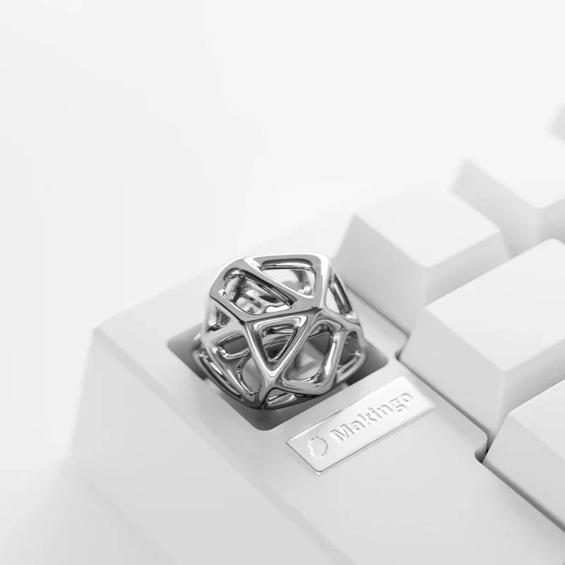 1pc Hollow Keycap Metal Customized Personalized Cross Axis Artisan Keycap 18x18mm for Mechanical Keyboard Advanced Gifts
