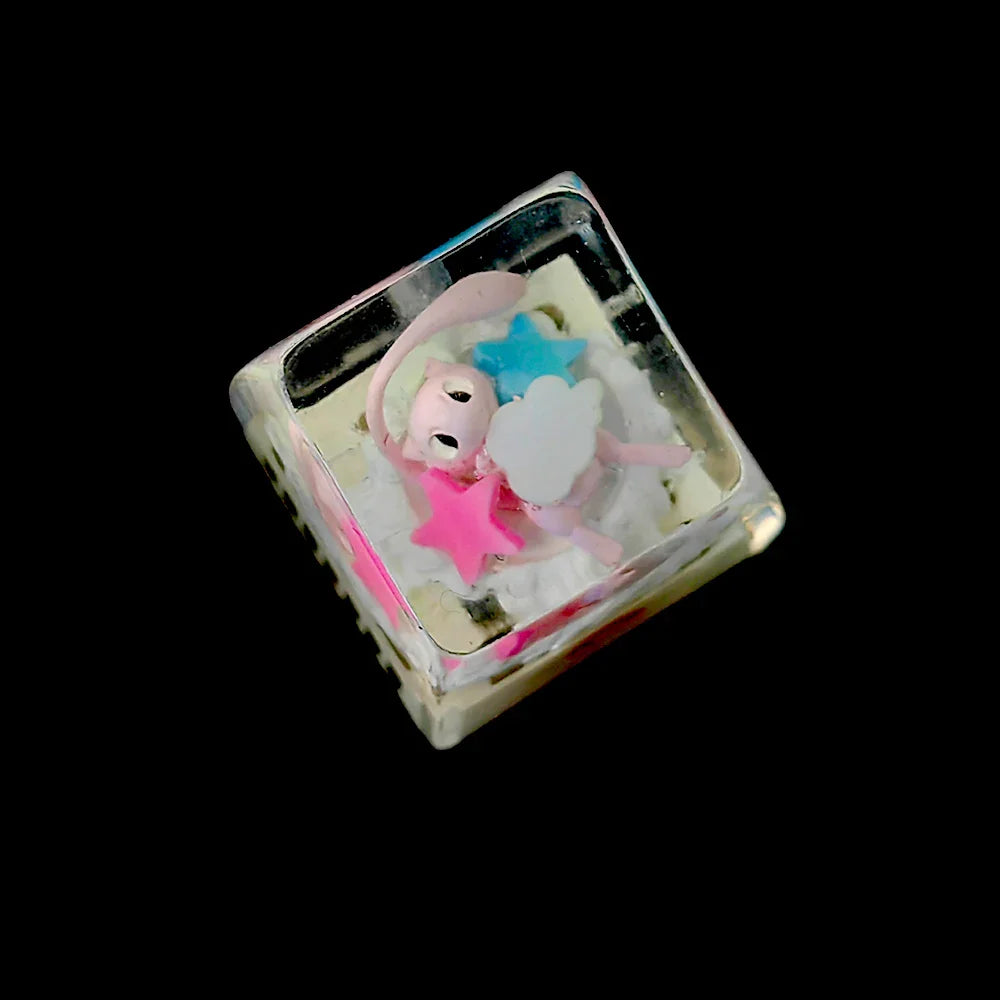 Anime Cartoon Super Transparent PBT Keycap Personality Pink 3D Handmade Cute Gift Mechanical Keyboard Decoration ESC