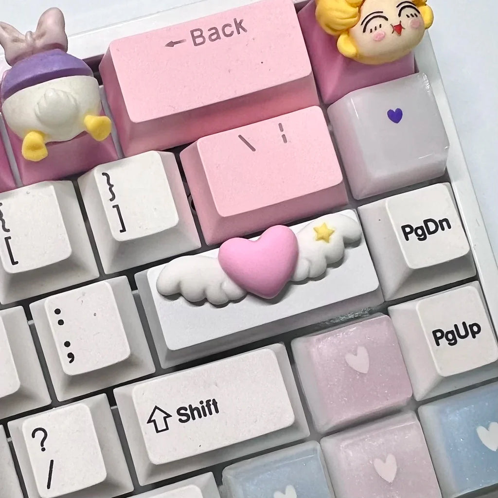 Shift/Enter Love Wings Personalized Keycap 2.25u Cross Axis Mechanical Keyboard Cute OEM Supplement Keycap