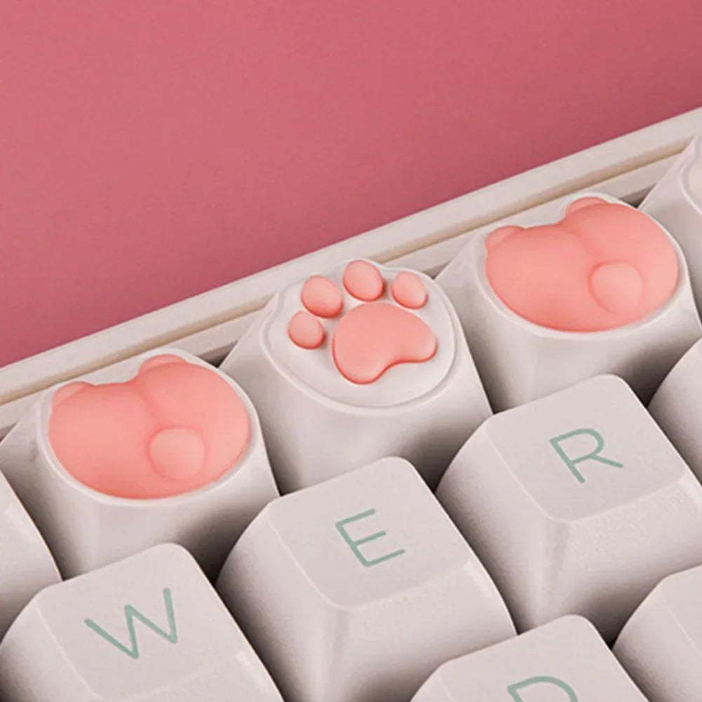 4Pcs 3D Cute Keycaps Replace Soft Cartoon Keycap Keys Anime Custom Key Caps for Cherry MX Gaming Mechanical Keyboard