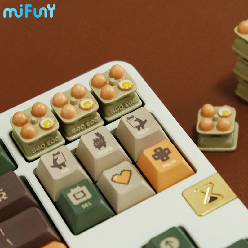 Egg Key Cap Resin 3D Artisan Keycap Cute Original Cartoon Keyboard Caps Custom Keycaps for Mechanical Keyboard Accessories Gift