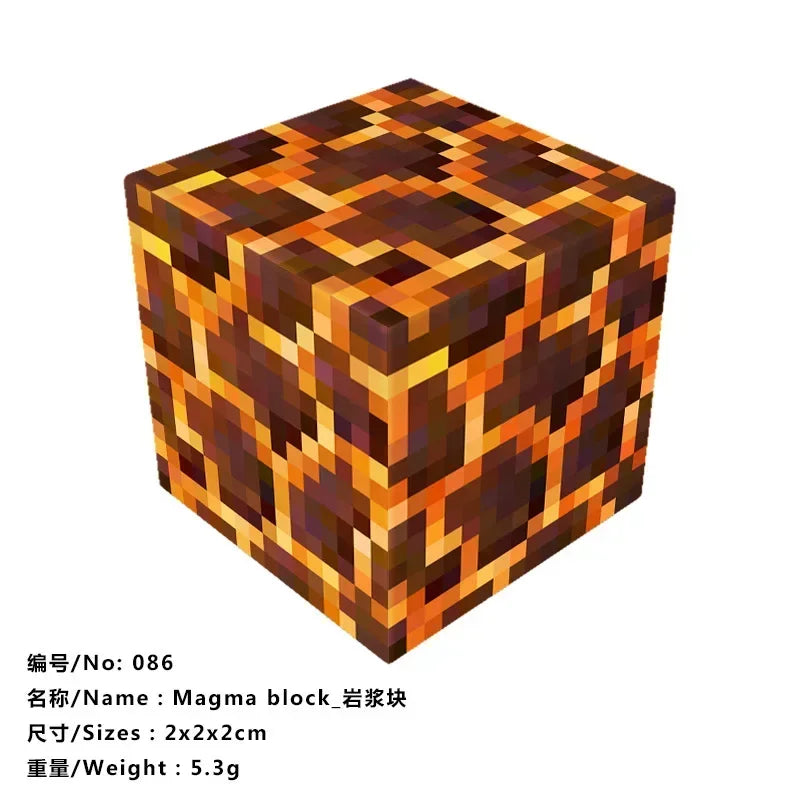 10pcs Minecraftinglys Magnetic Blocks Anime Children Puzzle Assembled Toy Doll Mini Magnetic Cube Model Kids Construction Toys