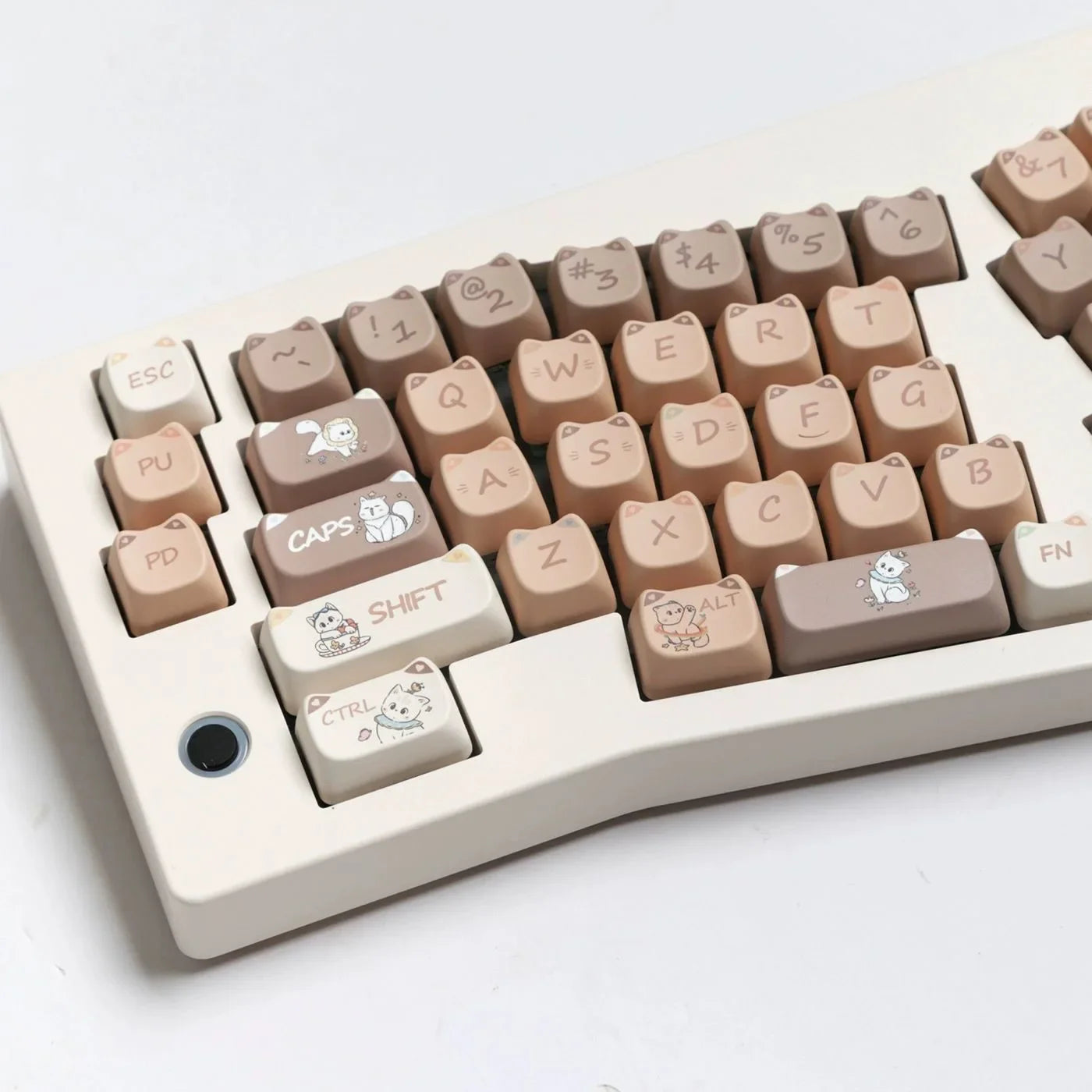 142 Keys Customized Gift Cute Cat keycaps New MAO Keycaps Square Thermal Sublimation Mechanical Keyboard 2.25 U 2.75U for Alice