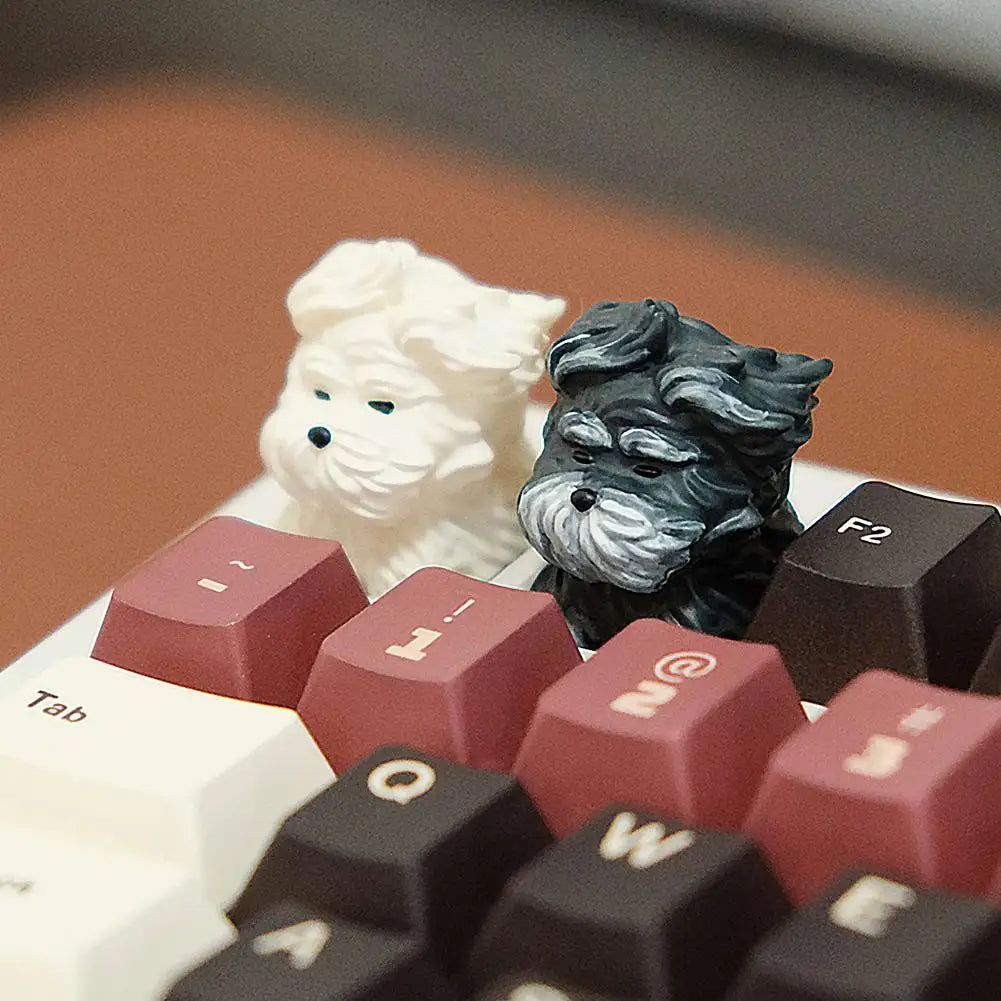 Puppy Personality Key Cap Windblown Puppy Key Cap Single Mechanical Keyboard Cap Rocket Hammer Retro Resin Cute