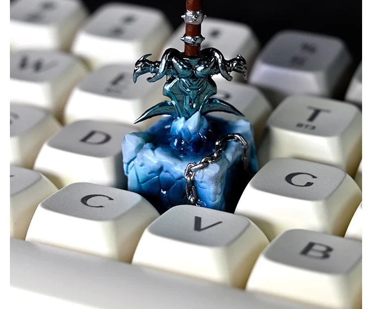 1Pc Mechanical Keyboard Keycaps OEM Height 3d Printed Personalized Resin Keycaps Wrath Of Frost The Lich King Game Key Cap Gifts