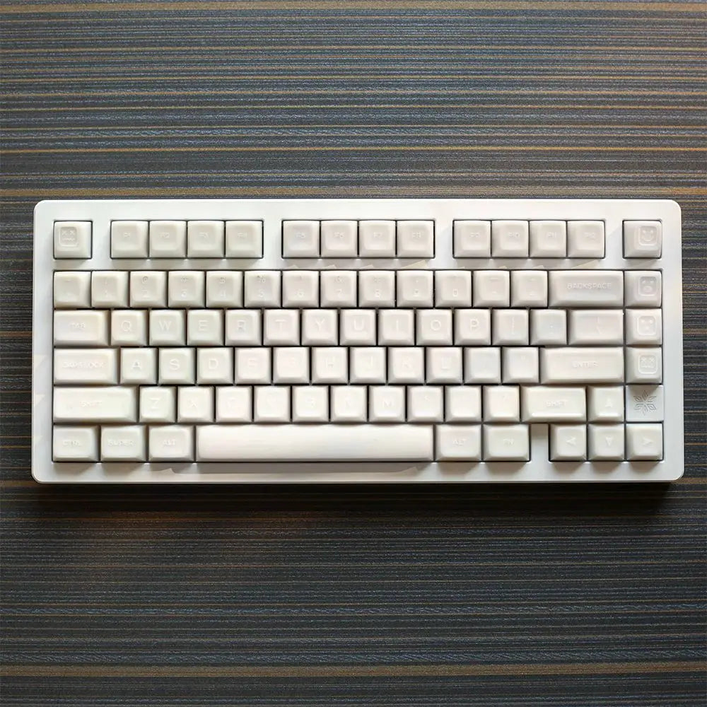 142 Keys SA Profile Keycaps Custom Marble Themed Double Shot PBT White Translucent Keyboards Keycap for MX Switch Game Keyboard
