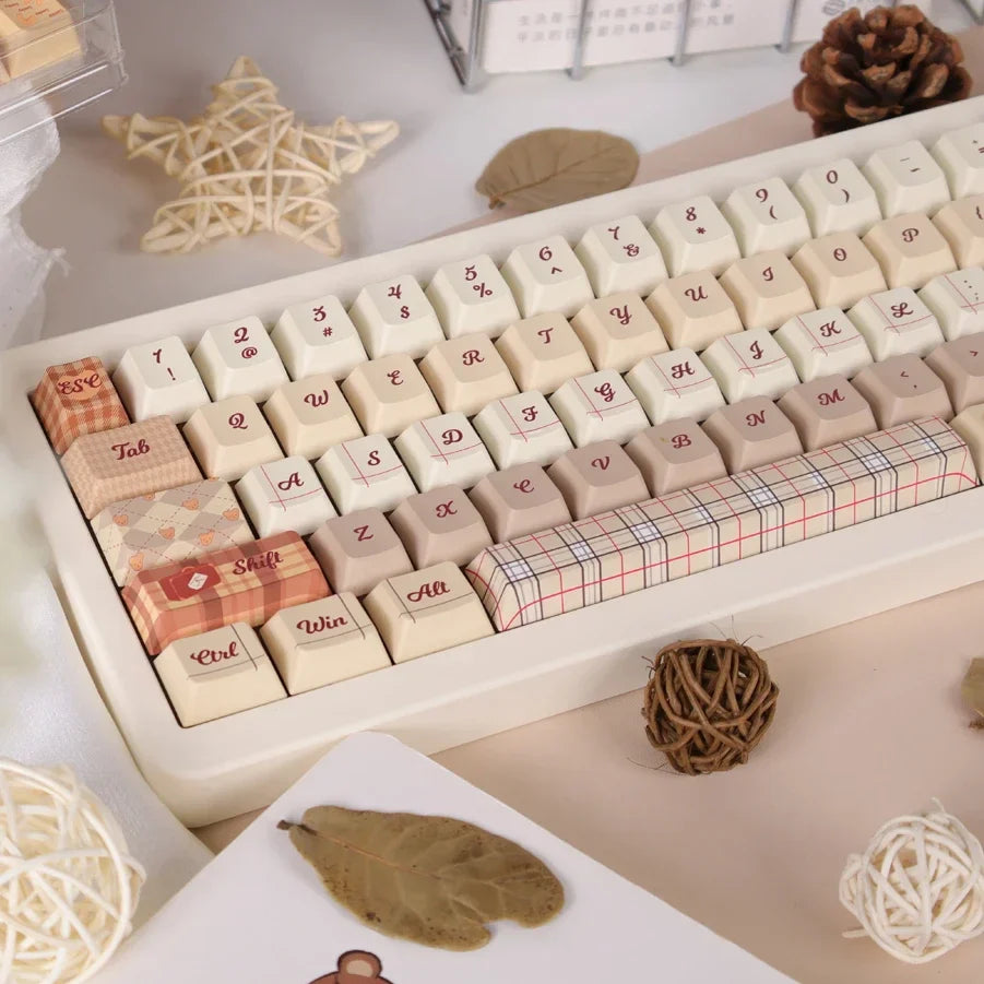 Autumn Colors of England Theme Keycaps Set PBT Keyboard Caps Custom 152 Keys Cherry Profile  Keycaps for Mechanical Keyboard