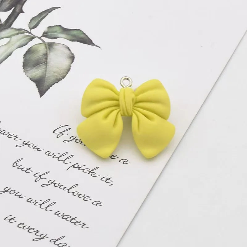 20*15MM Cute 3D Bow-knot Resin Charms DIY Craft Decoration Jewelry  Finding  For  Making Earring Accessory Handmade