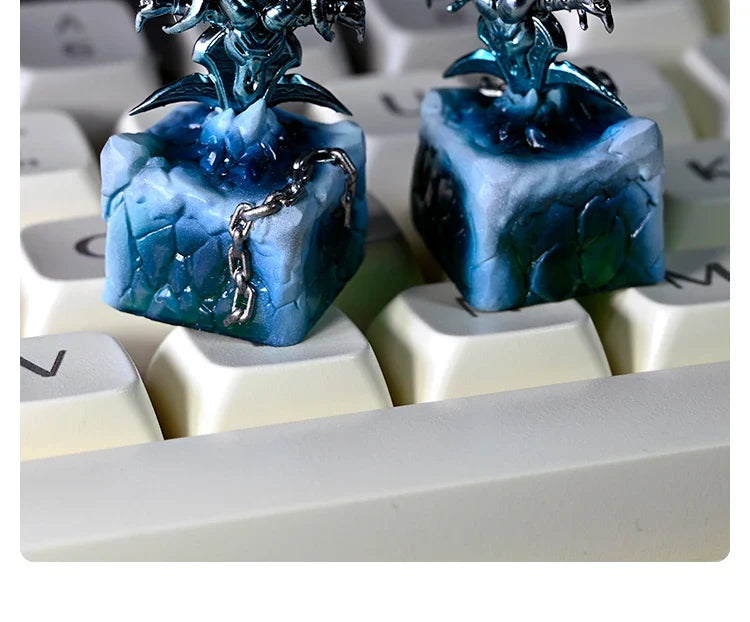 1Pc Mechanical Keyboard Keycaps OEM Height 3d Printed Personalized Resin Keycaps Wrath Of Frost The Lich King Game Key Cap Gifts