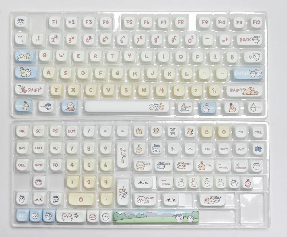 144 Keys Xiaoba Keycaps PBT Keycaps Five-sided Sublimation MOA Profile Keycaps For MX Switch Gaming Mechanical Keyboard Keycap