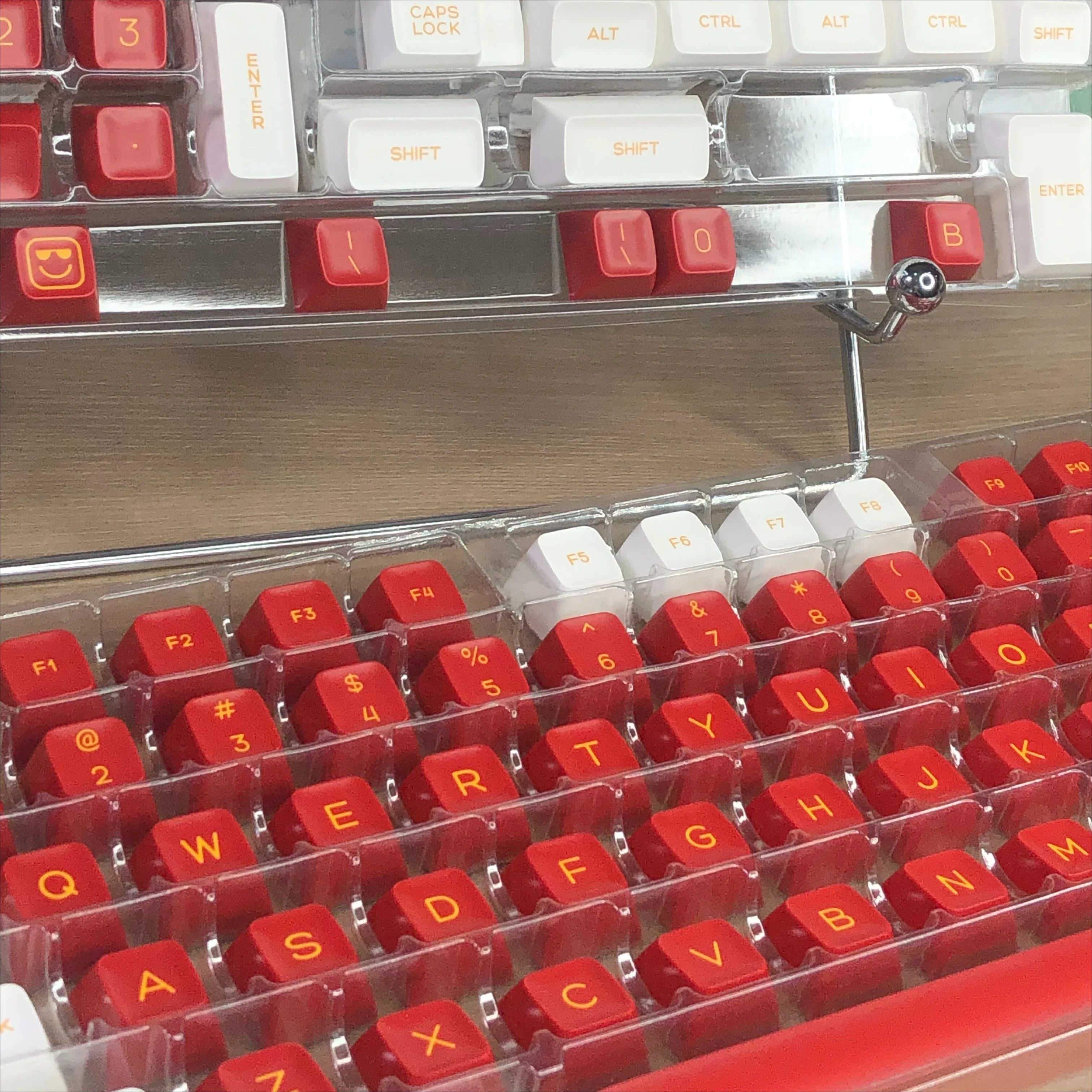 Year of the Dragon red three color matching Fuluxi SA height PBT material 160 keys full set