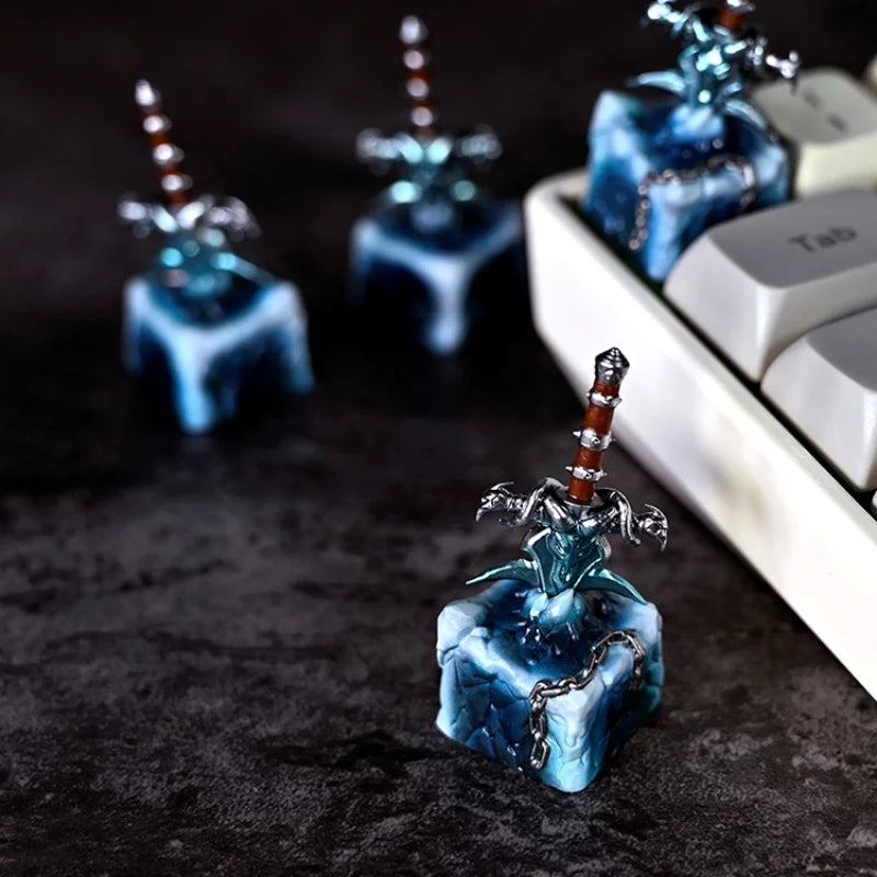 1Pc Mechanical Keyboard Keycaps OEM Height 3d Printed Personalized Resin Keycaps Wrath Of Frost The Lich King Game Key Cap Gifts