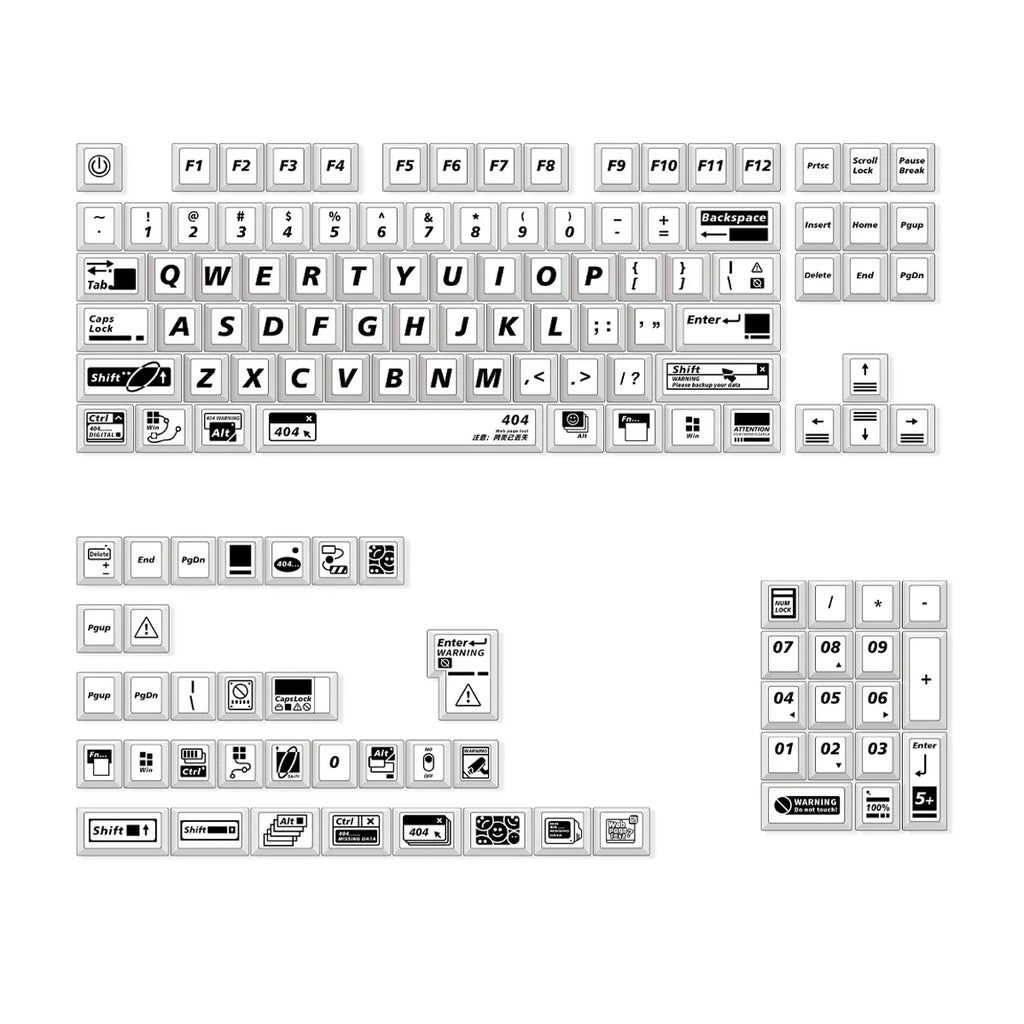 BarbarousGiGi PBT Original Profile Thermal Sublimation Cross Shaft Axis Switch 139 Key Caps for Custom Mechanical Keyboard Caps