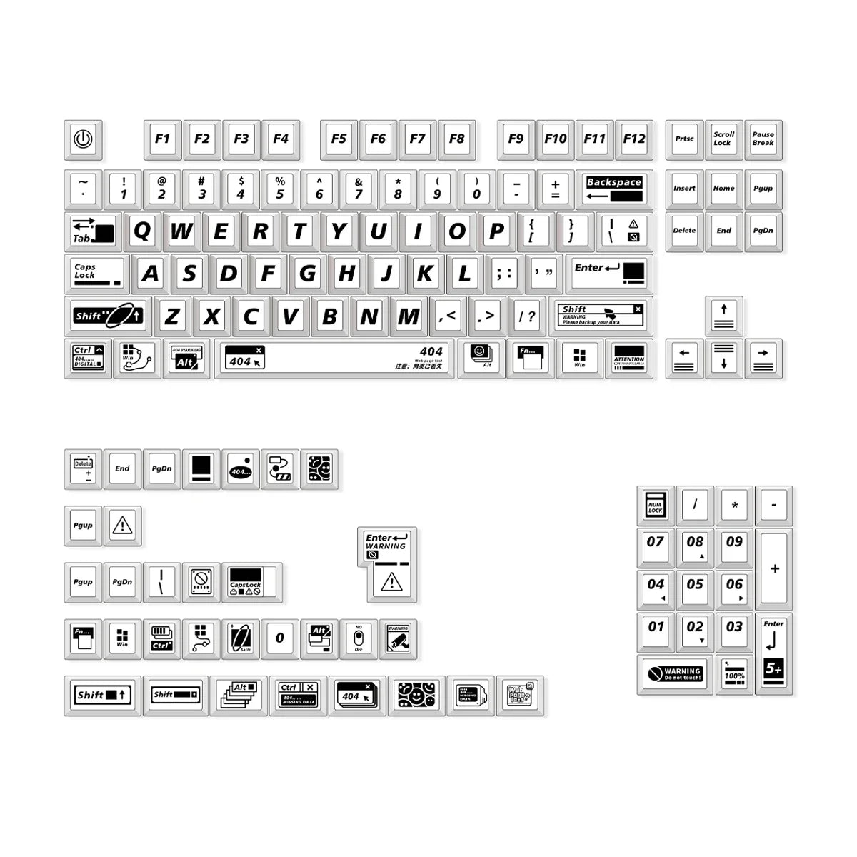 BarbarousGiGi PBT Original Profile Thermal Sublimation Cross Shaft Axis Switch 139 Key Caps for Custom Mechanical Keyboard Caps